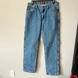 Wrangler 47MWZ Regular Fit Medium Wash Jeans 100% Cotton Size 32x32